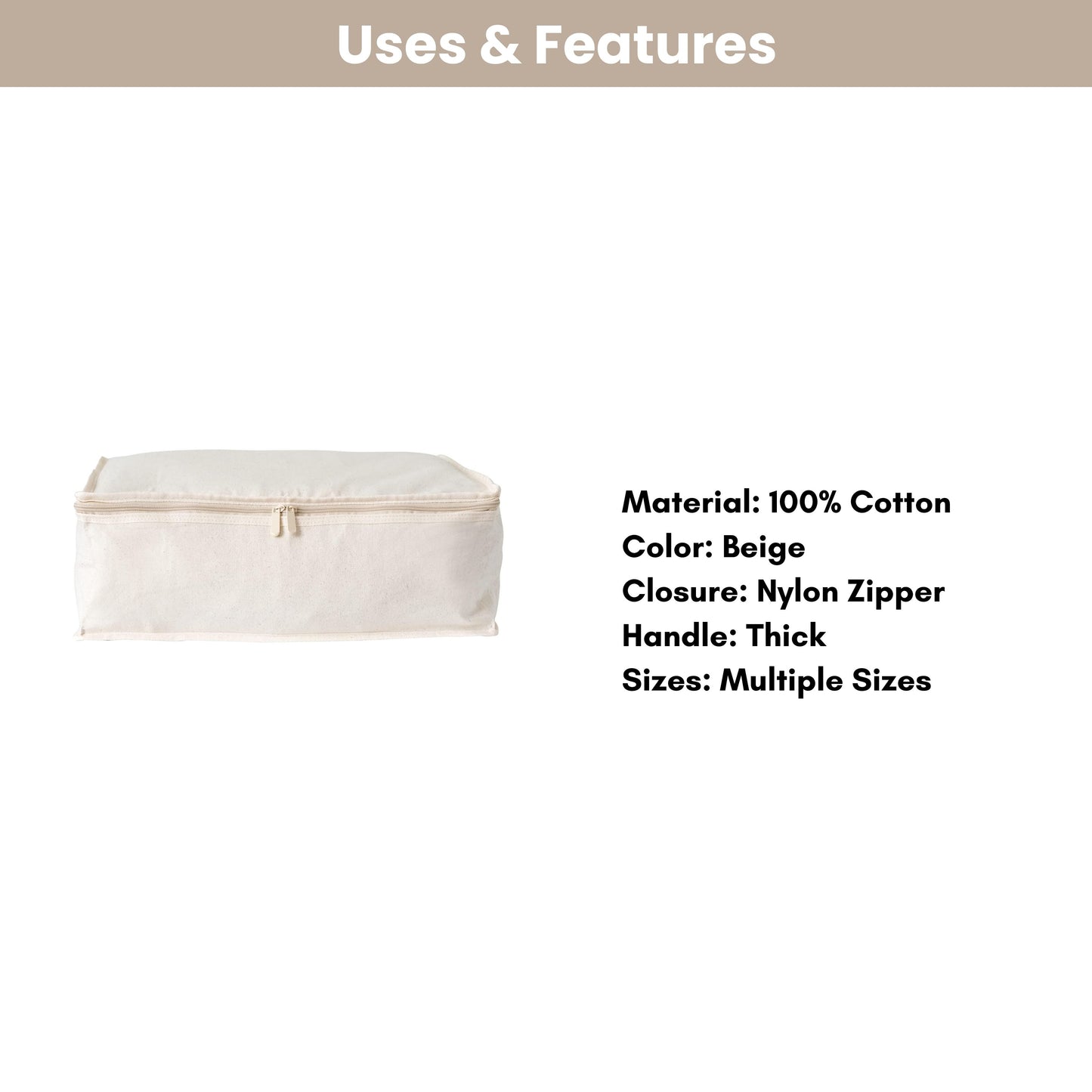 Clothing Storage Bags – 330gsm (10oz) Thick Natural Cotton