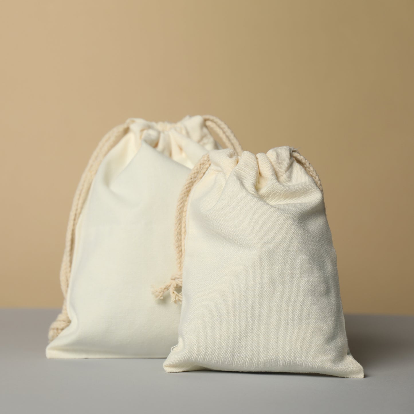 100% Organic Cotton Double Drawstring Muslin Bags