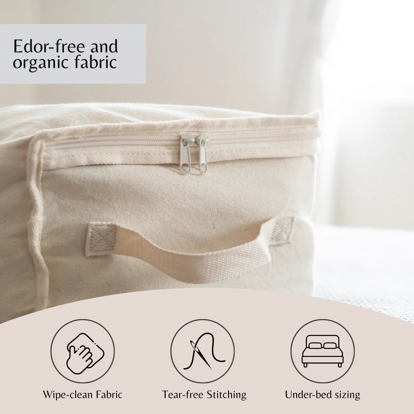 Clothing Storage Bags – 330gsm (10oz) Extra Thick Natural Cotton – Small